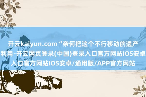 开云kaiyun.com“奈何把这个不行移动的遗产变成一个身边场景性的利用-开云网页登录(中国)登录入口官方网站IOS安卓/通用版/APP官方网站