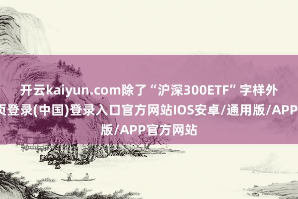 开云kaiyun.com除了“沪深300ETF”字样外-开云网页登录(中国)登录入口官方网站IOS安卓/通用版/APP官方网站